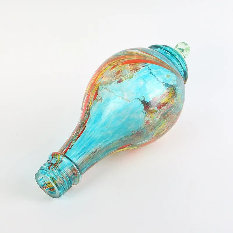 Hand Blown Glass Hummingbird Feeder - 25 Ounces