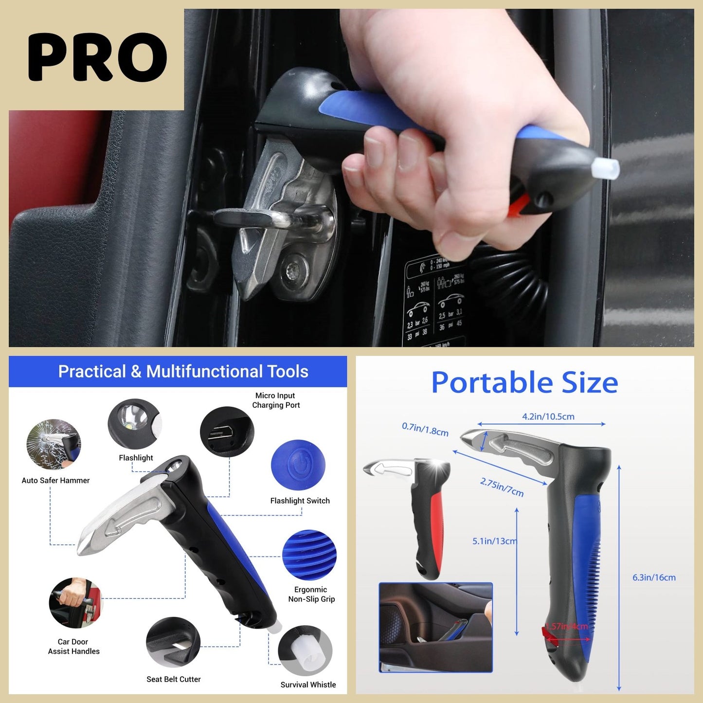 Sherum 5 in 1 Car Handle Assist