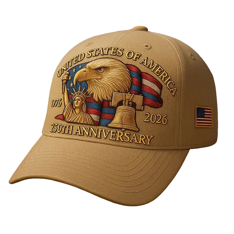 Sherum 250th Anniversary USA Hat - Adjustable United States 250th Anniversary Hat Retro Embroidered Baseball Cap