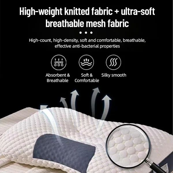 Sherum™ Antibacterial Neck Support Sleep-Aid Massage Pillow