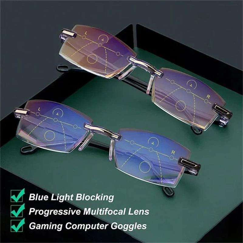 Sapphire High Hardness Anti Blue Light Intelligent Dual Focus Reading Glasses